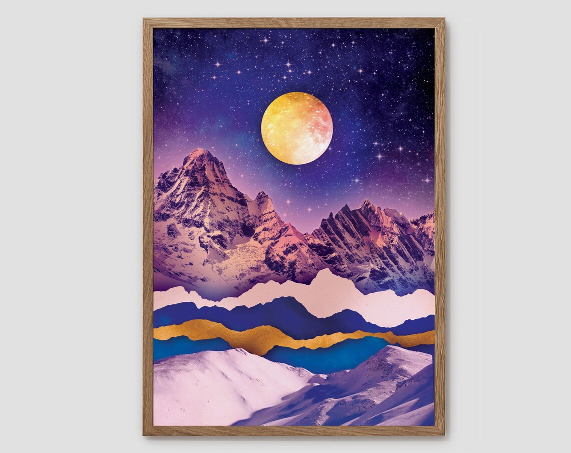 Layers Of Mountains Art Print, Mountain Landscape - Image 4