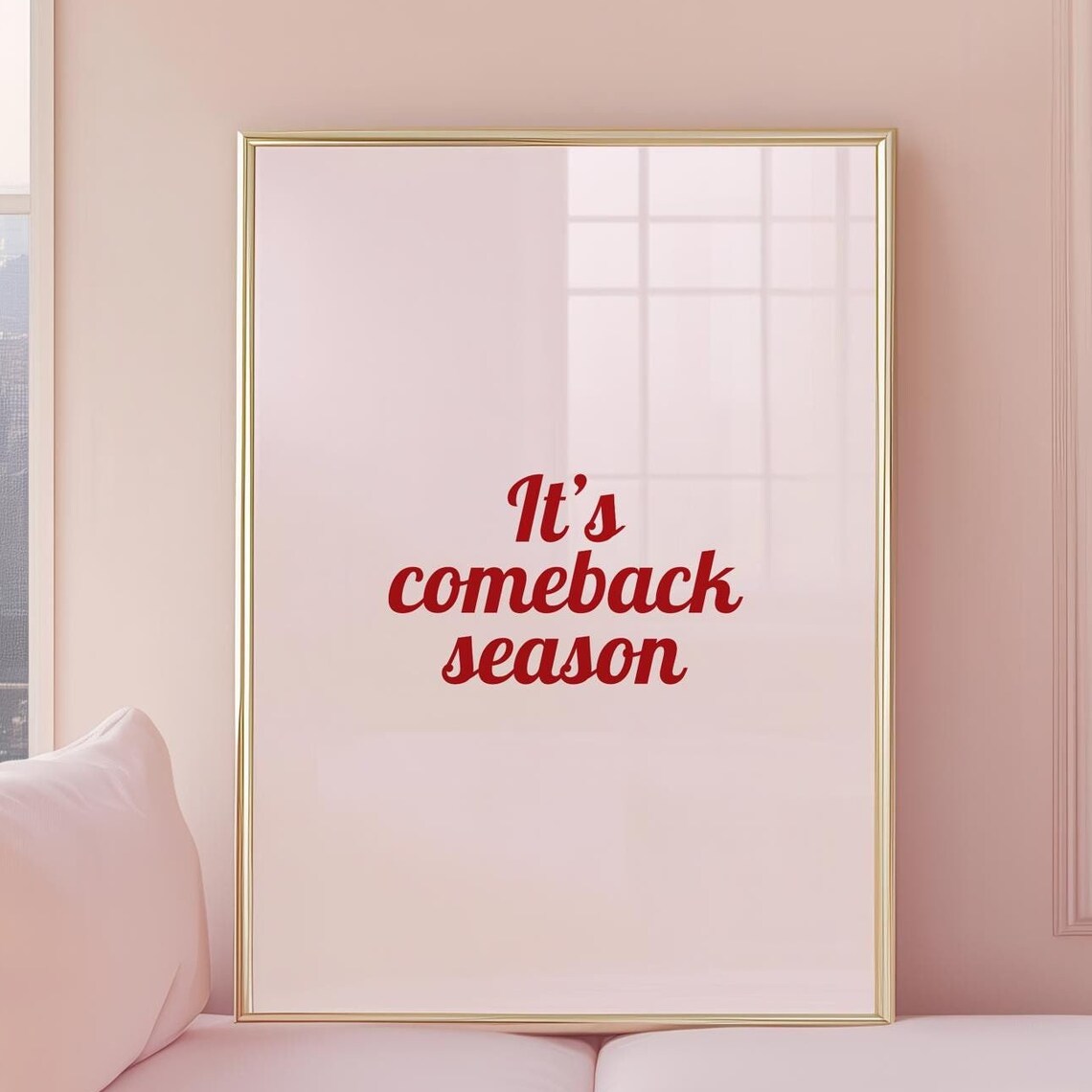 Its Comeback Season Motivational Quote, Retro Poster