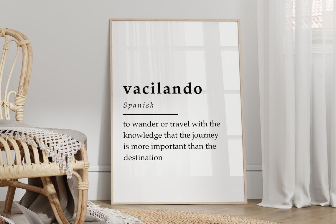 Vacilando Travel Definition Quote Art Print