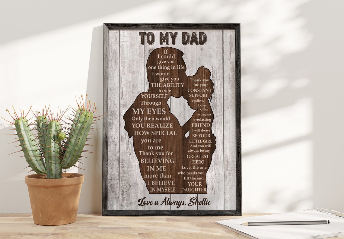 Personalized To My Dad You Will Always Be My Greatest Hero Love Poster Gift For Dad From Daughter