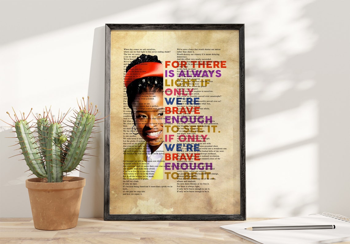 Amanda Gorman For There Is Always Light Full Poem Quote Poster - Image 4