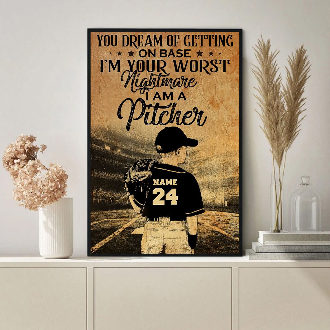 Baseball Pitcher Home Decor Poster Gift For Sons Boyfriends Baseball Players Baseball Print Baseball Wall Ar - Image 2