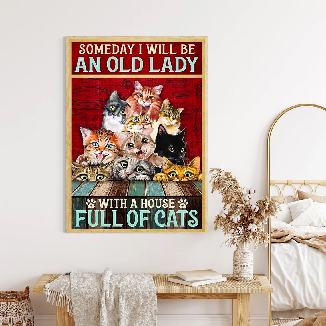 Someday I Will Be A Retired Teacher House Full Of Cats Poster - Image 3