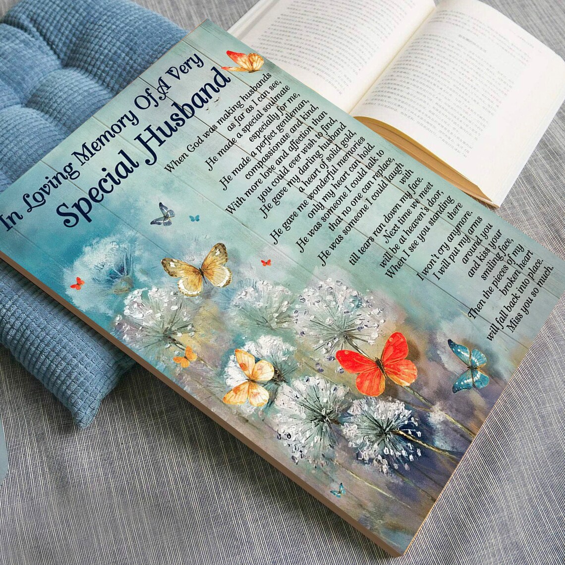 In Loving Memory of a Very Special Husband Memorial Poem Poster - Image 4