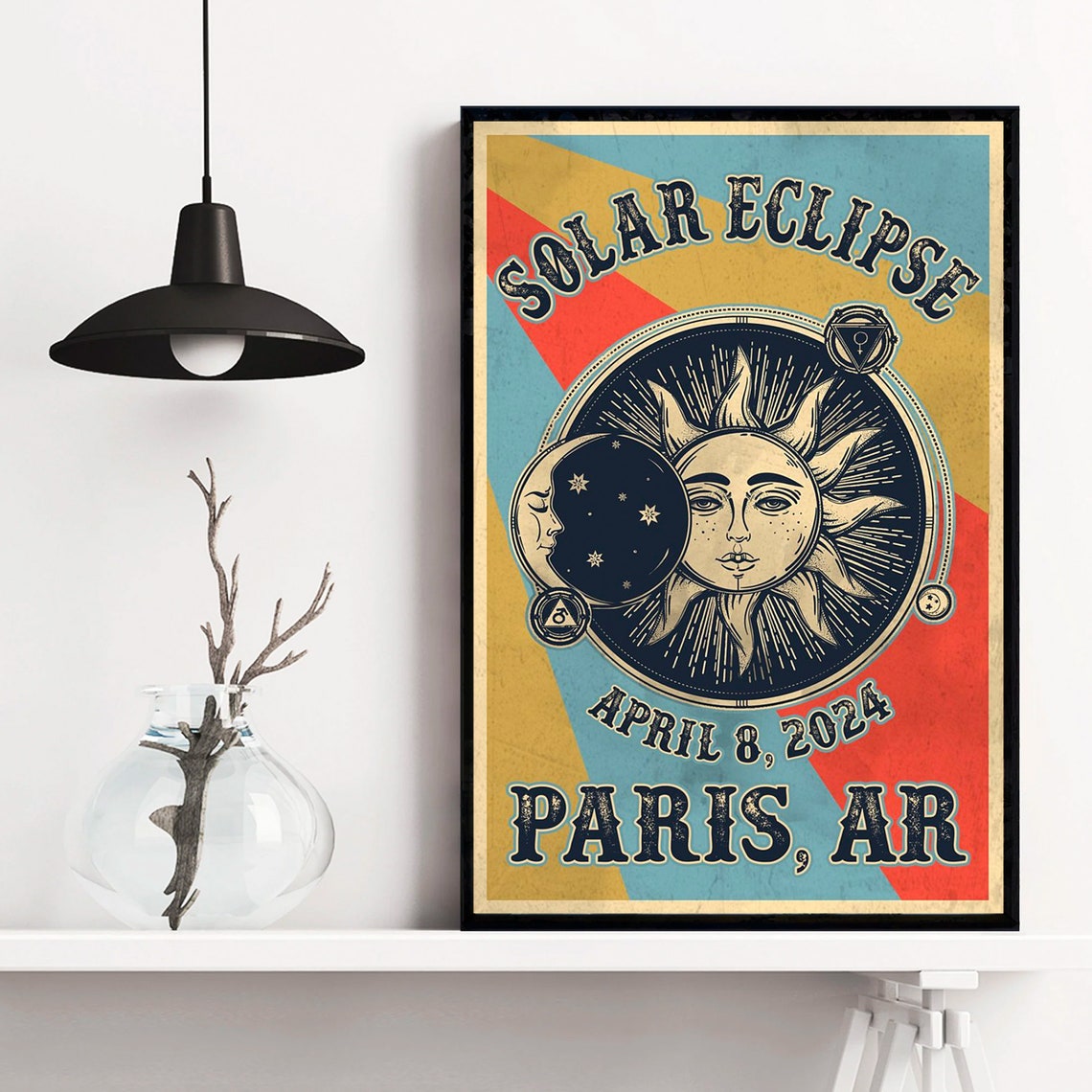 Paris Solar Eclipse 2024 Travel Poster - Image 4