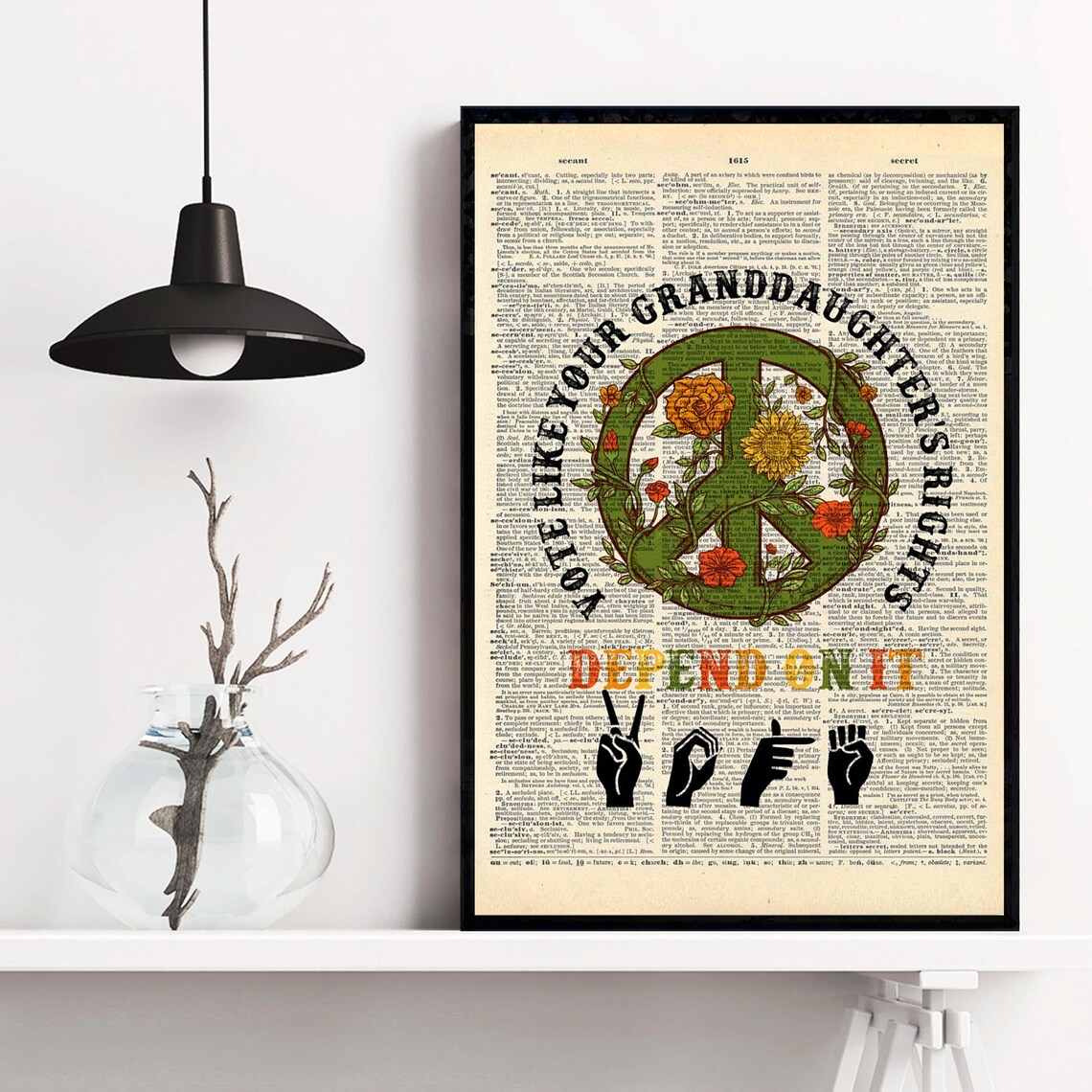 Vote Like Your Granddaughters Daisy Dictionary Poster - Image 4