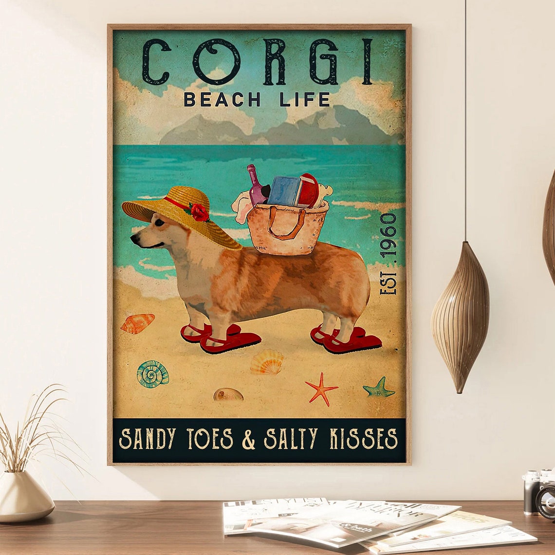 Bengal Cat Beach Life Sandy Toes Salty Kisses Funny Cat Poster - Image 2