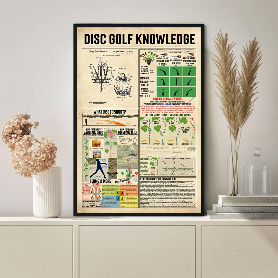 Disc Golf Knowledge Vintage Poster - Image 3