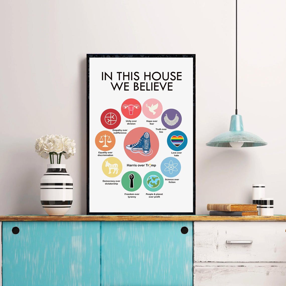In This House We Believe Circle of Equality Values Statement Poster - Image 4