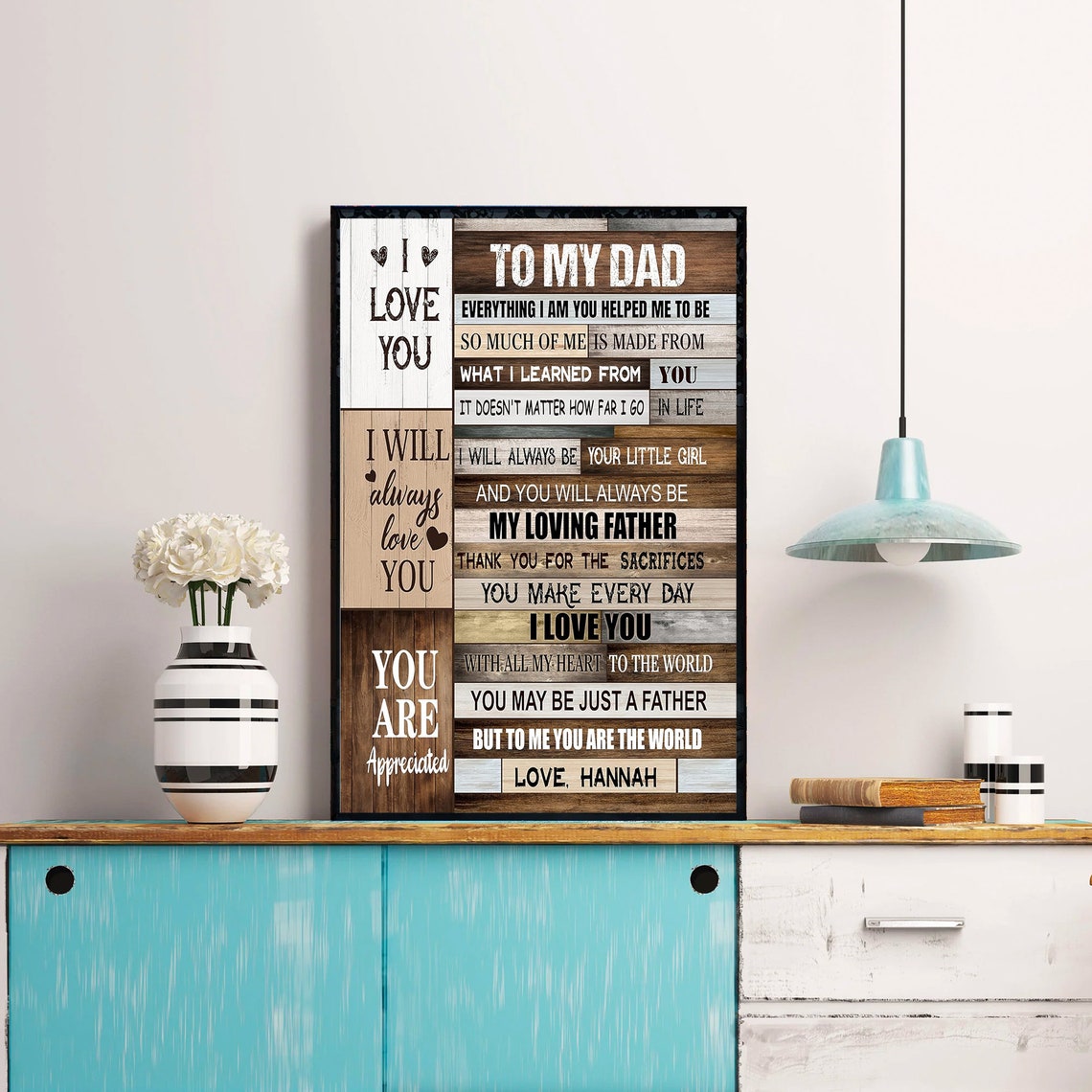 Personalized Dad Poster Gifts From Son Daughter Kids Fathers Day Gifts For Dad Dad Birthday Gifts Best Dad Gifts Daddy Gifts - Image 3
