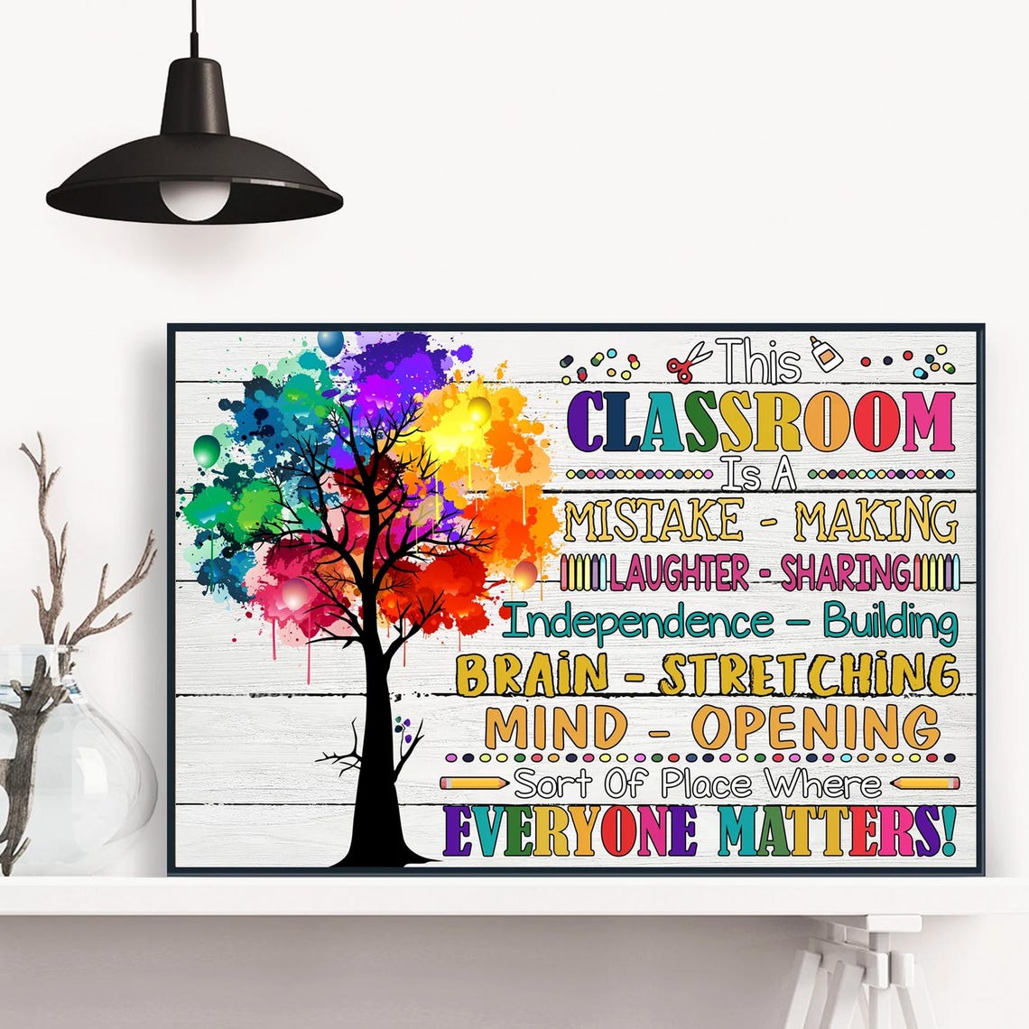 Colorful This Classroom Is a Mistake-Making Tree Wall Poster - Image 4