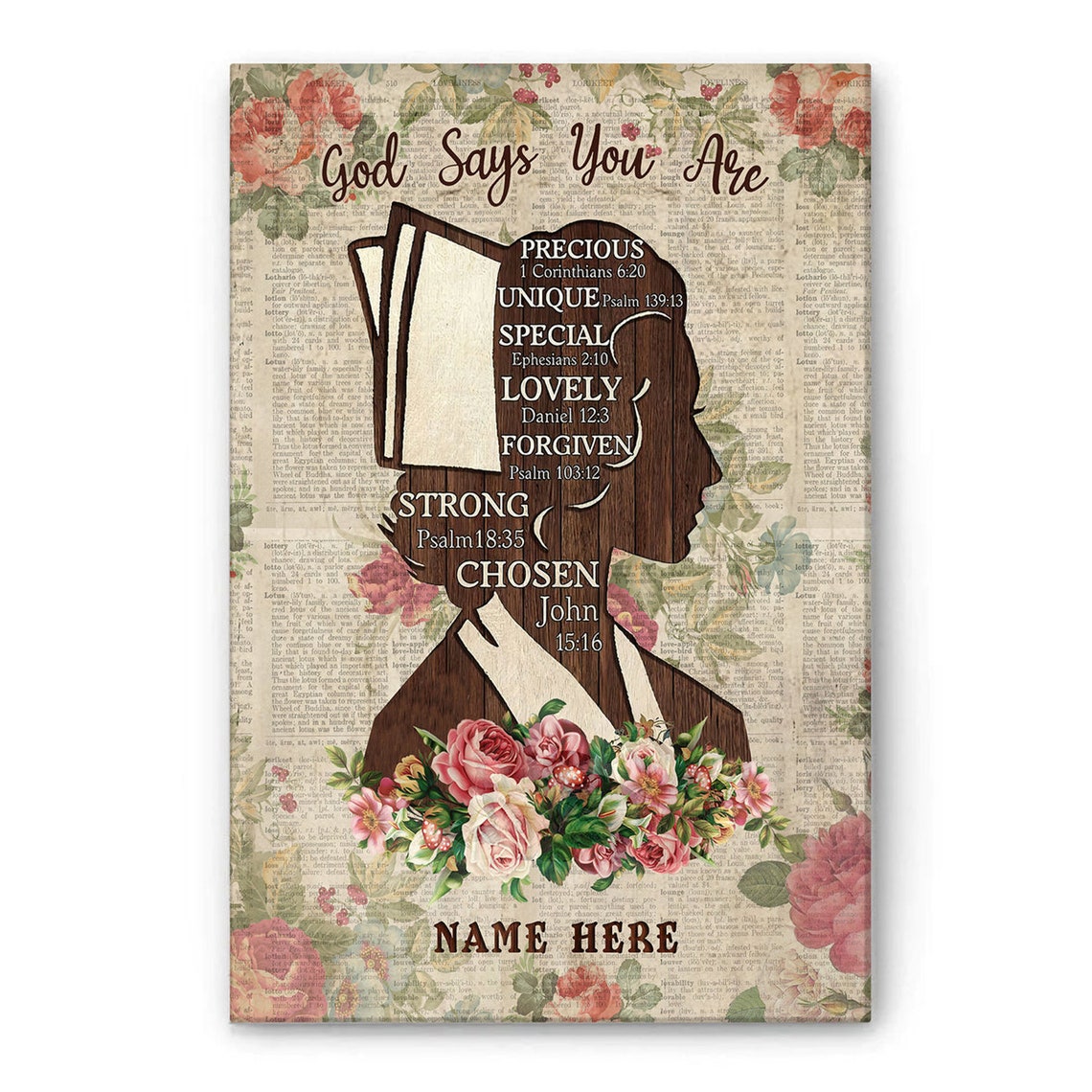 God Says You Are Precious Nurse Bible Verses Personalized Poster - Image 3