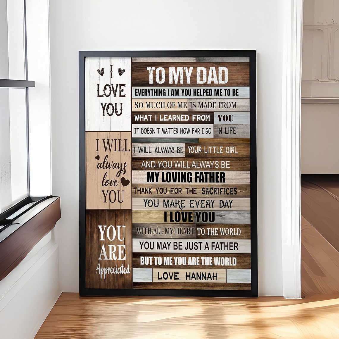 Personalized Dad Poster Gifts From Son Daughter Kids Fathers Day Gifts For Dad Dad Birthday Gifts Best Dad Gifts Daddy Gifts - Image 4