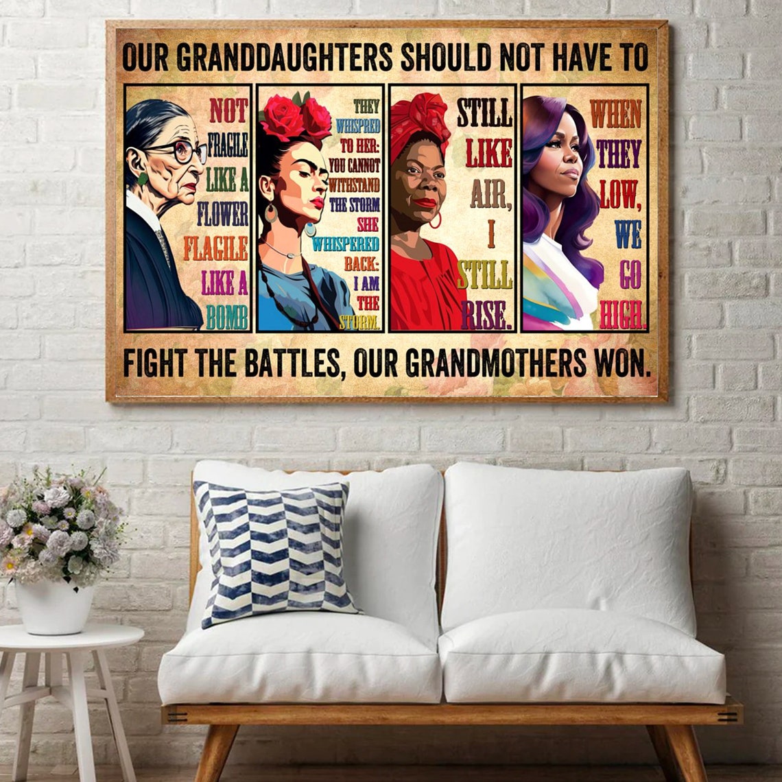 Our Granddaughters Should Not Fight Battles Grandmothers Won Poster - Image 3