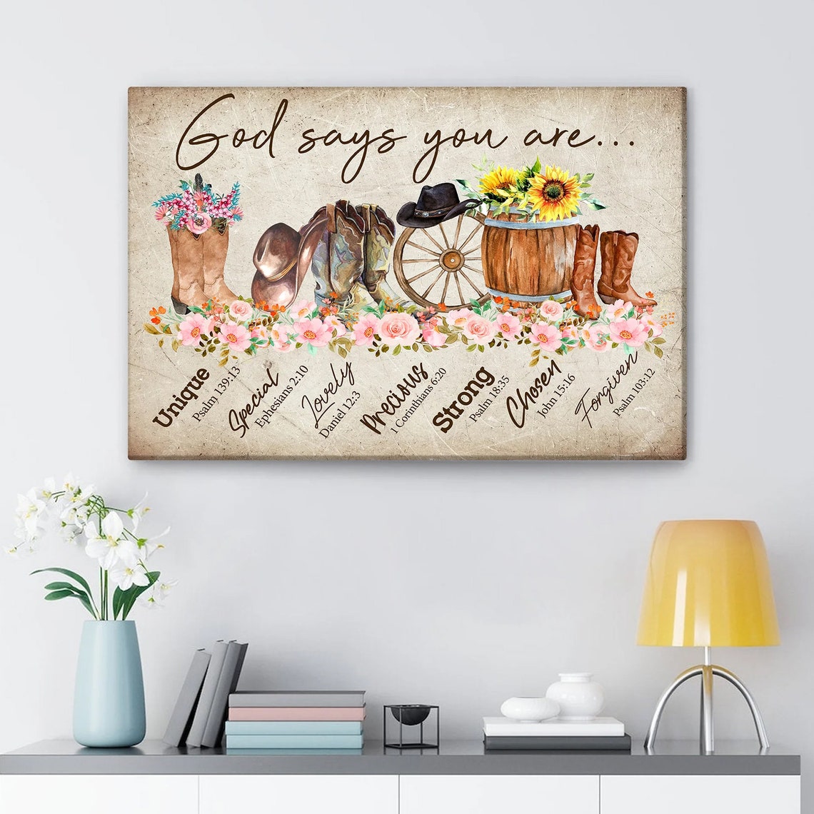 God Says You Are Cowgirl Poster Girl Horse Poster Home Decoration Wall Art Cowgirls Poster - Image 2