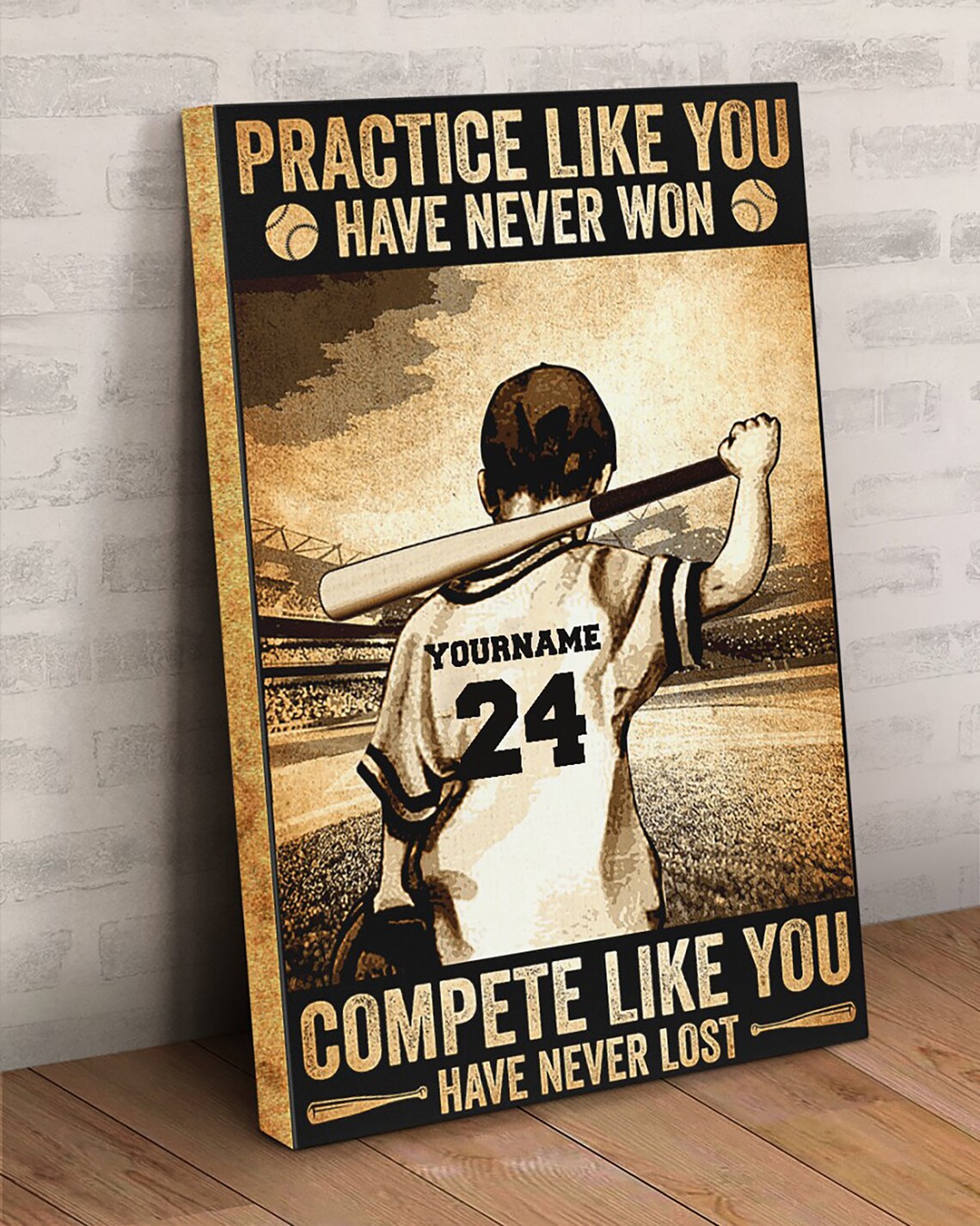 Baseball Batter Never Lost, Vintage Knowledge Decor - Image 3