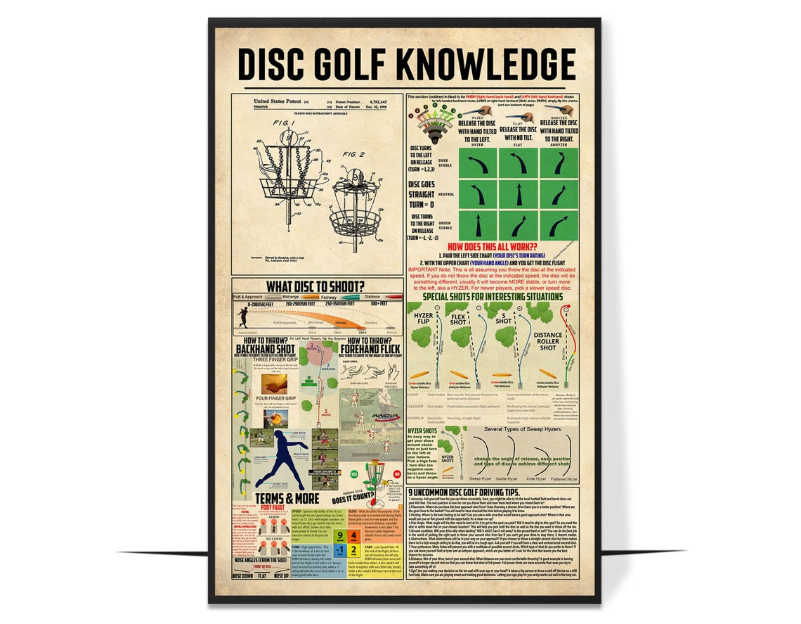 Disc Golf Knowledge Vintage Poster - Image 4