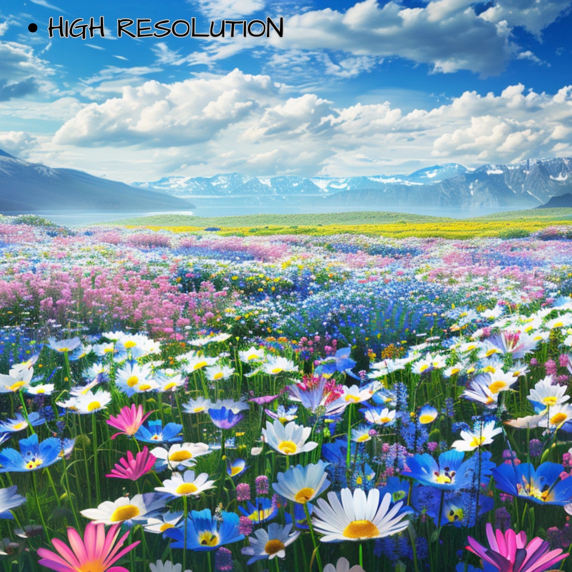Frame Tv Art Summer Wildflower Field Painting Vintage Spring Field Of Daisy Flowers Tv Art Warm Tone Cottagecore Tv Art - Image 3