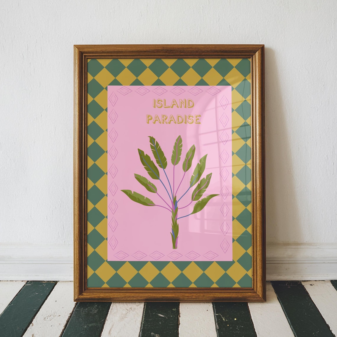 Island Paradise Print Tropical Home Decor Colorful Wall Art Botanical Unframed