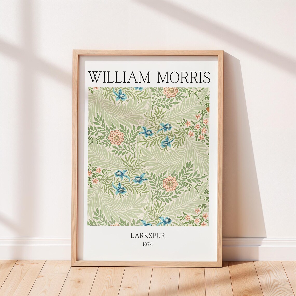 William Morris Larkspur 1874 Floral Pattern Gallery Art Poster