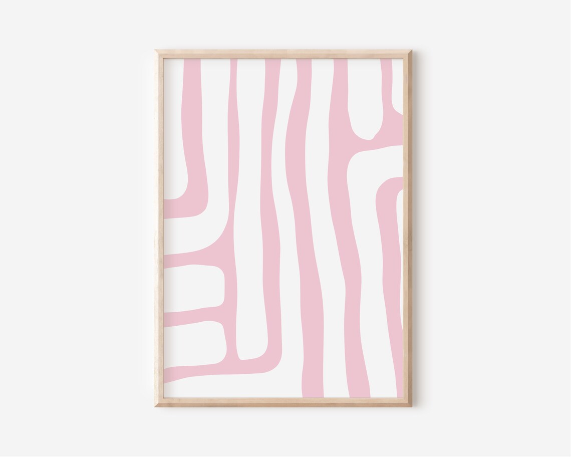 Pink Modern Abstract Print, Minimalist Wall Art - Image 3