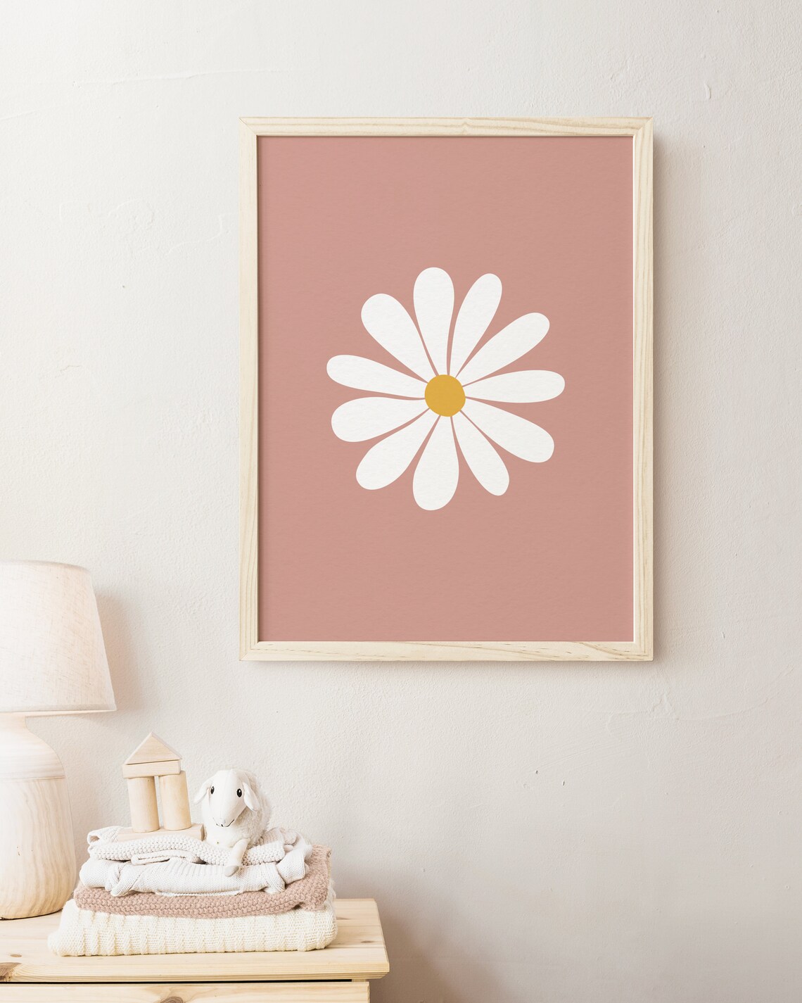 Daisy Print Boho Floral Poster, Girls Room Decor - Image 3