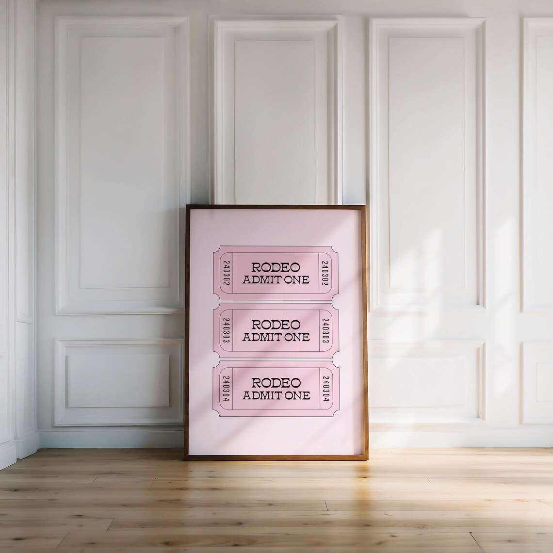Rodeo Ticket Print Retro Ticket Print Preppy Print Trendy Wall Art Cowgirl Wall Art Pink Wall Art Coastal Cowgirl Wall Art - Image 2