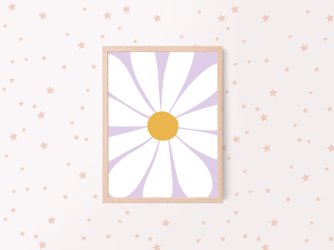 Daisy Boho Floral Art Print, Nursery Decor - Image 3