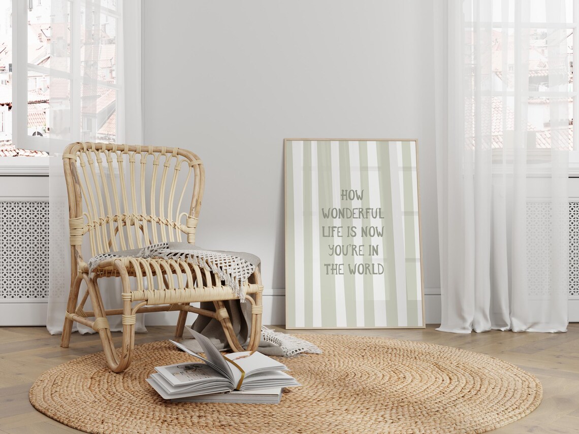 How Wonderful Life Is Nursery Quote Print - Image 3