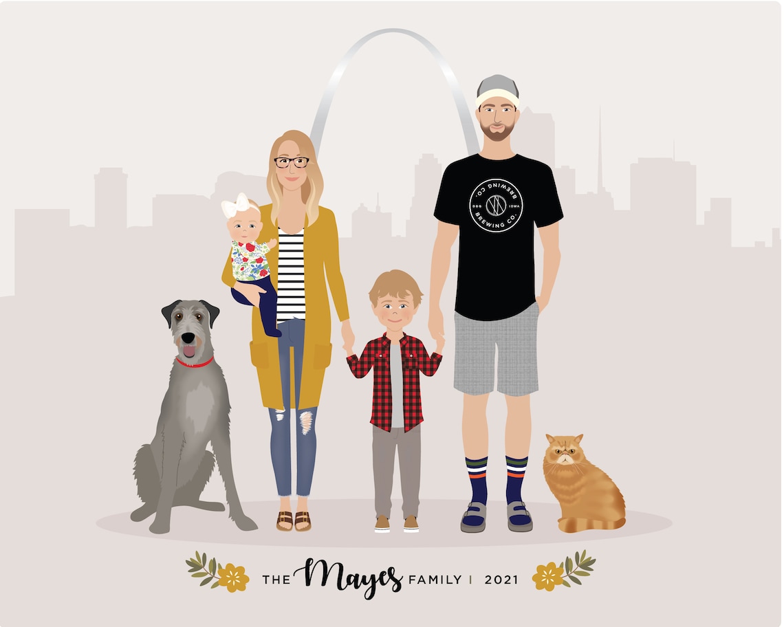 Personalized Family Portrait, Christmas Gift - Image 5