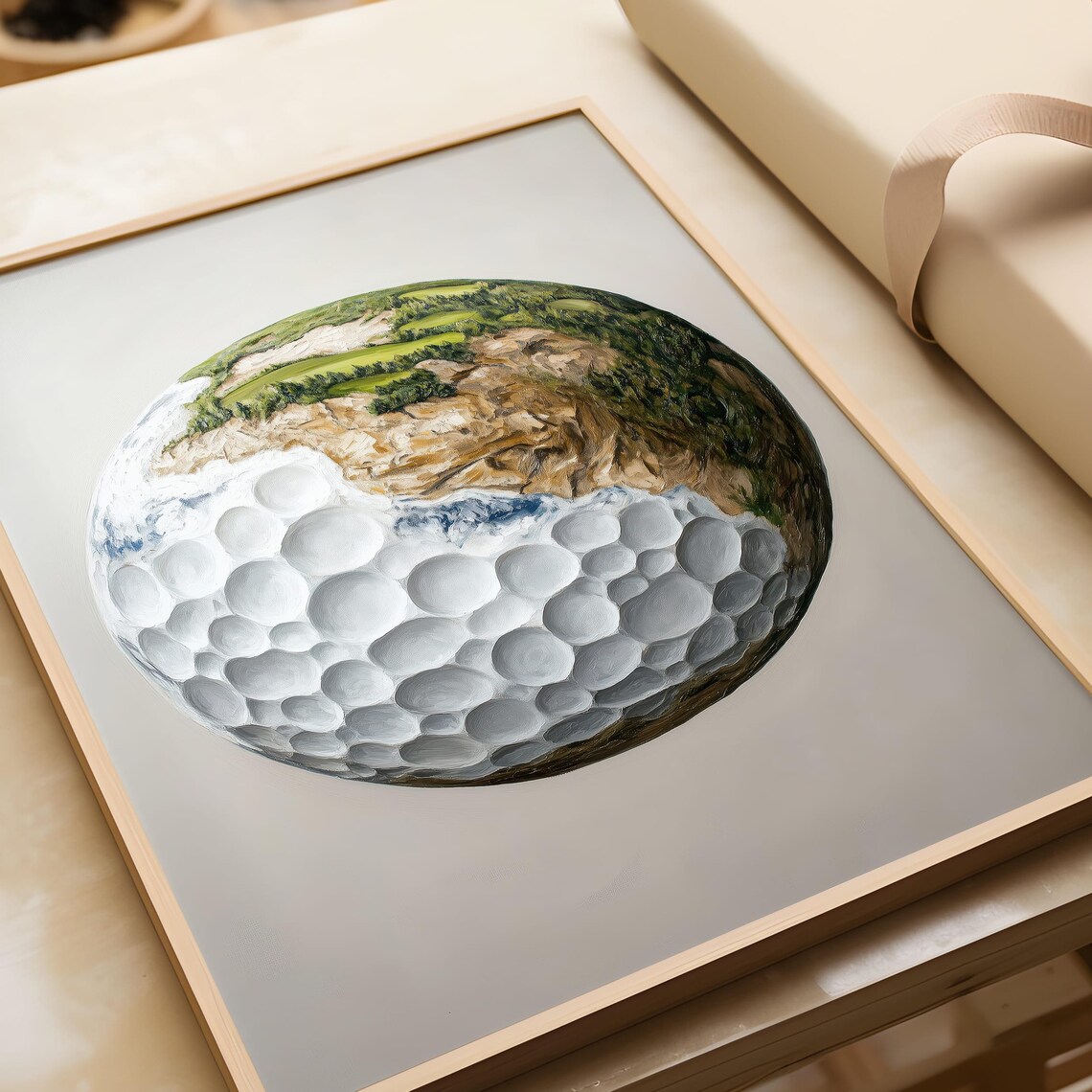 Golf Art Print Modern Golf Course Wall Art Unique Golf Decor Golf Landscape Print - Image 4