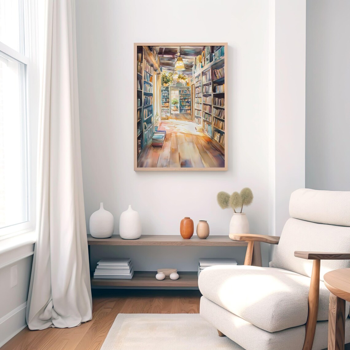Book Lover Reading Nook Decor Literary Wall Print - Image 5