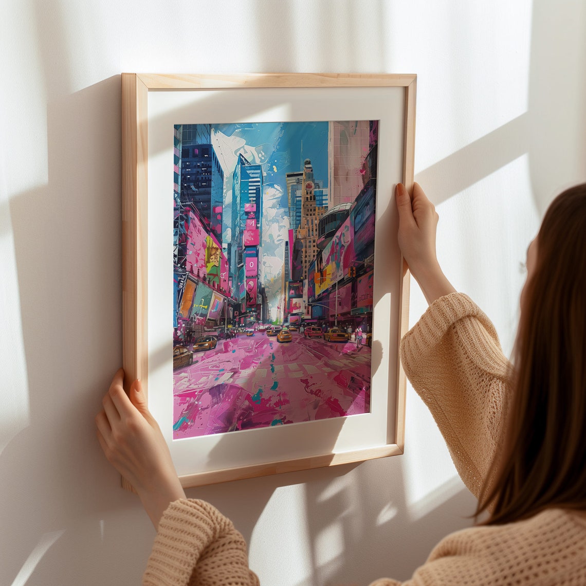 New York City Times Square Art Colorful Urban Wall Art Modern Cityscape Print Vibrant Nyс Street Art City Skyline Art - Image 6