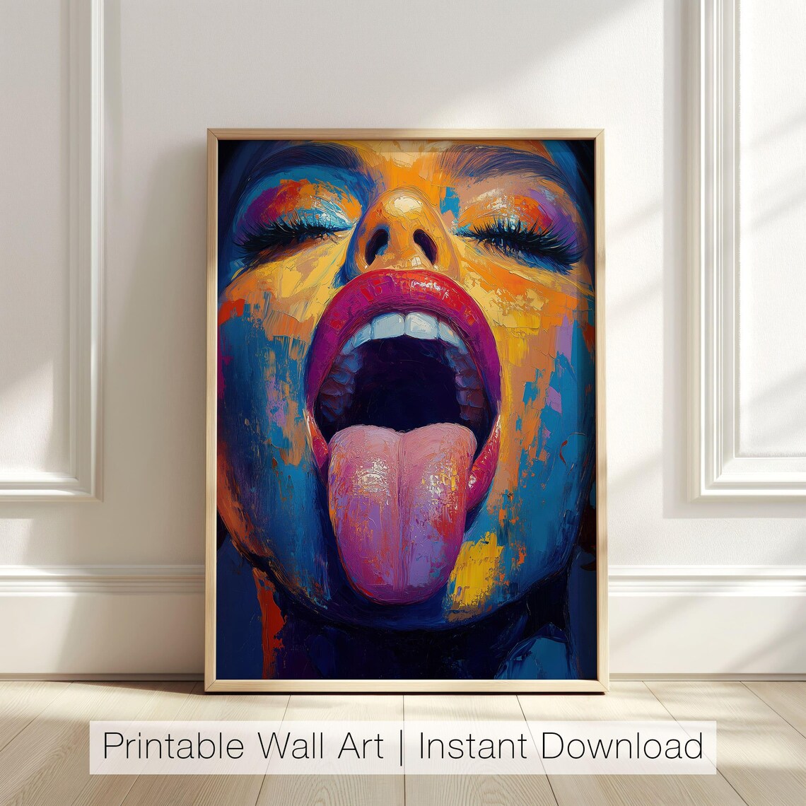 Bold Colorful Abstract Woman Portrait Art Print
