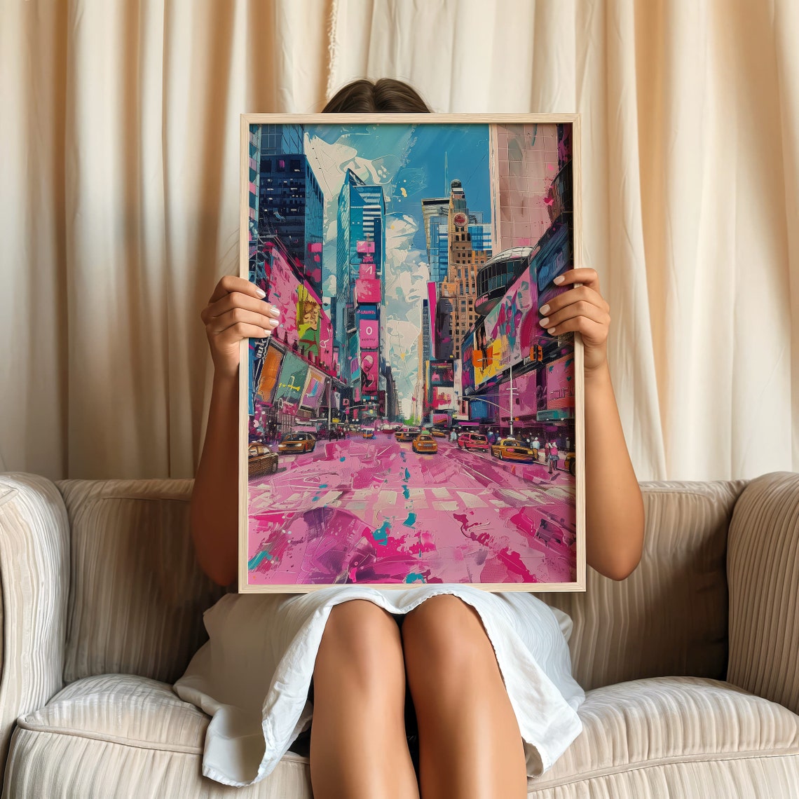 New York City Times Square Art Colorful Urban Wall Art Modern Cityscape Print Vibrant Nyс Street Art City Skyline Art - Image 4