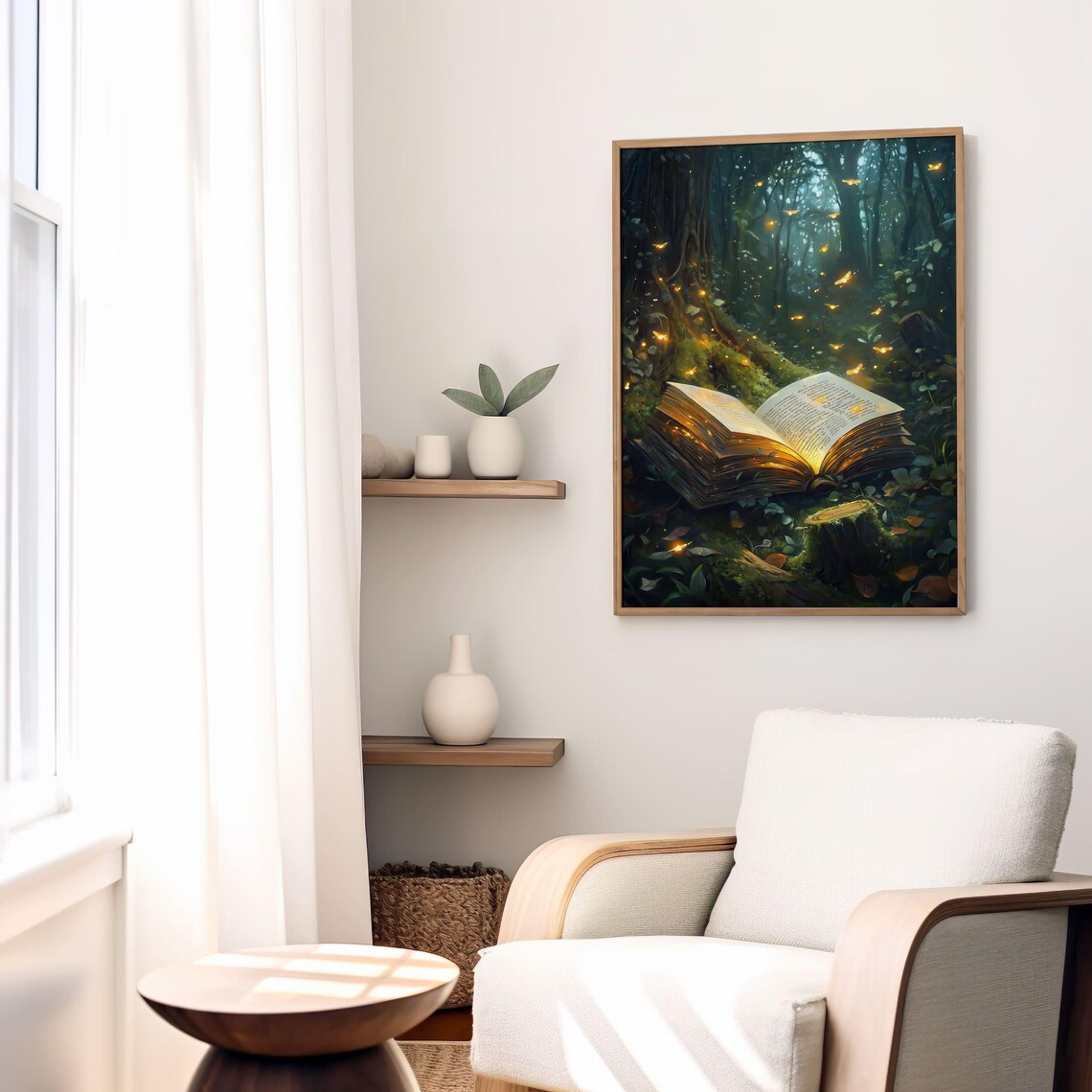 Enchanted Forest Book Art Print, Whimsical Decor - Image 3