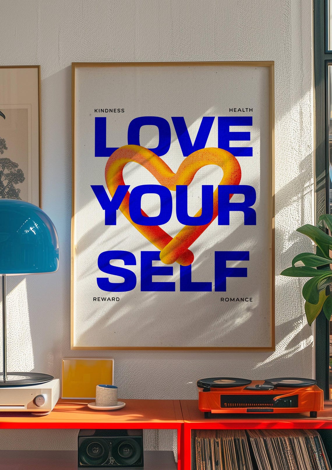 Love Your Self Quote Print Dorm Room Art Trendy Inspirational Motivational Typography - Image 3