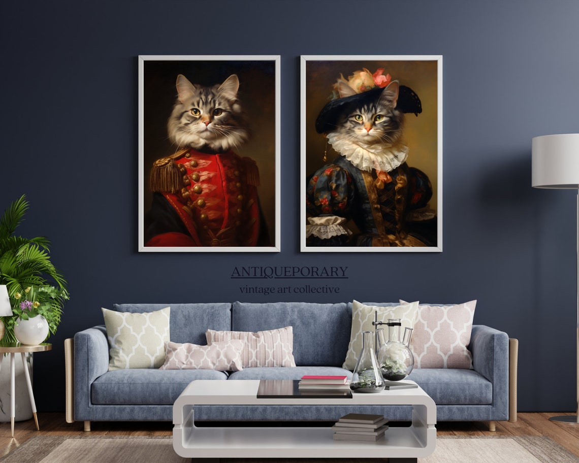 Victorian Animal Portrait Dressed Animal Print Royal Cat Poster Royal Animal Painting Renaissance Animal Portraits Vintage Inspired Art - Image 3