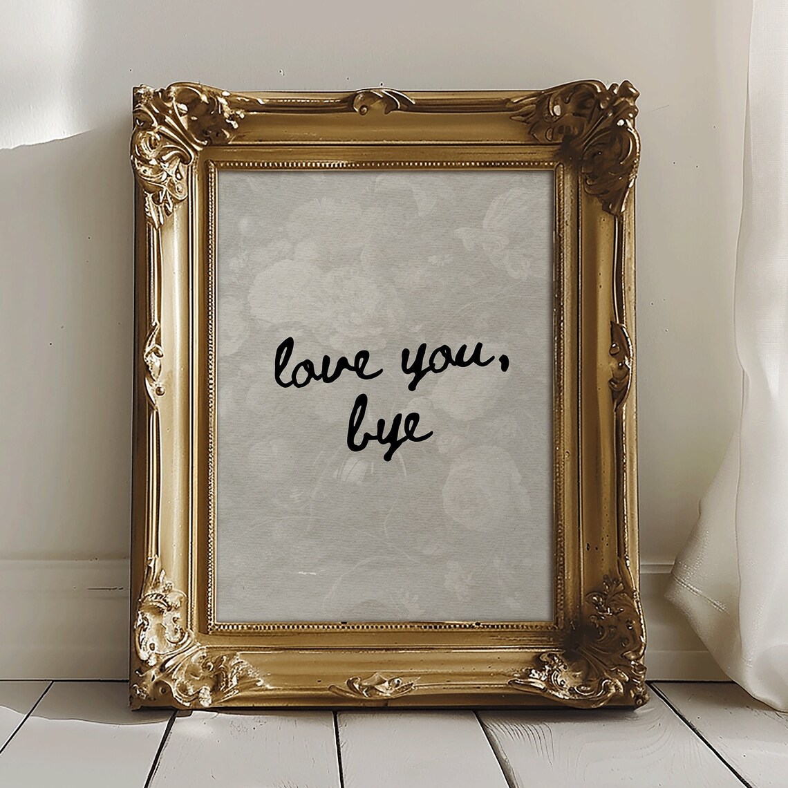 Love You Bye Vintage Aesthetic Art Print