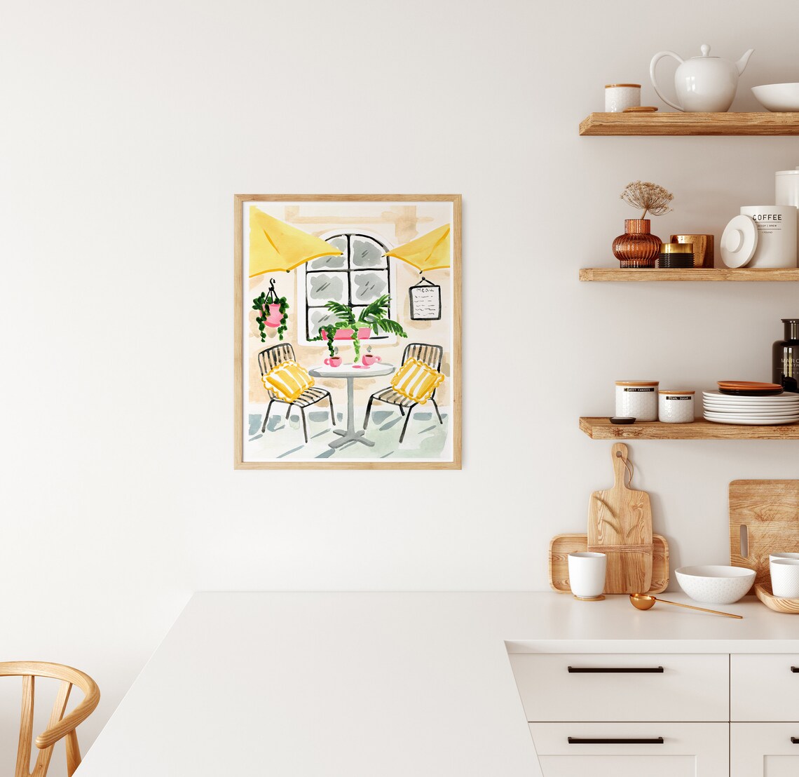 Buttercream Caf Print, Summer Coffee Shop Art - Image 2