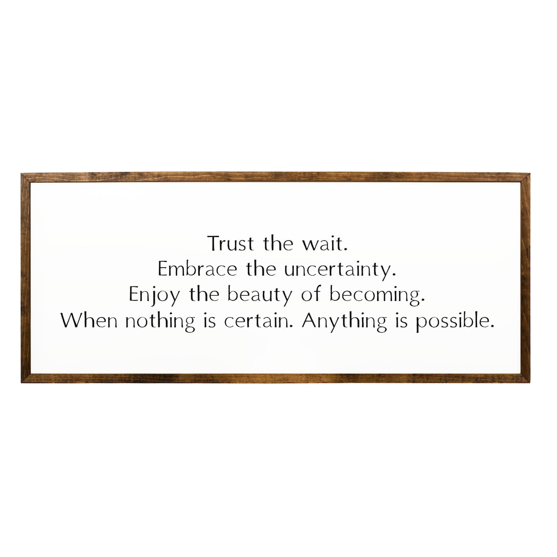 Trust The Wait, Anything Is Possible Quote Art Print - Image 2