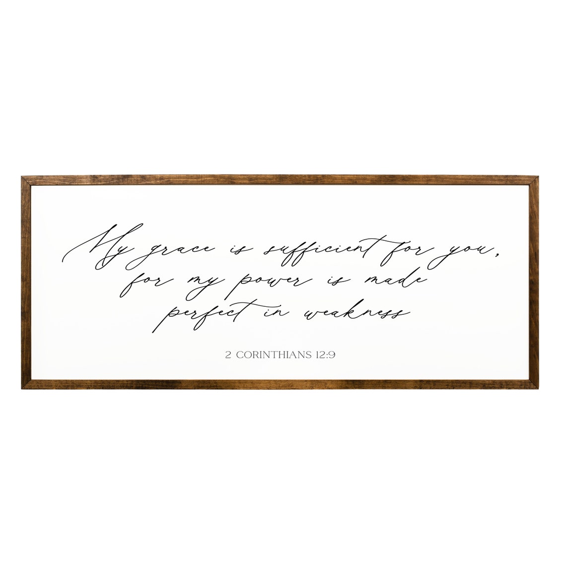 My Grace Is Sufficient For You 2 Corinthians 12:9 Script Sign Wall Art - Image 2