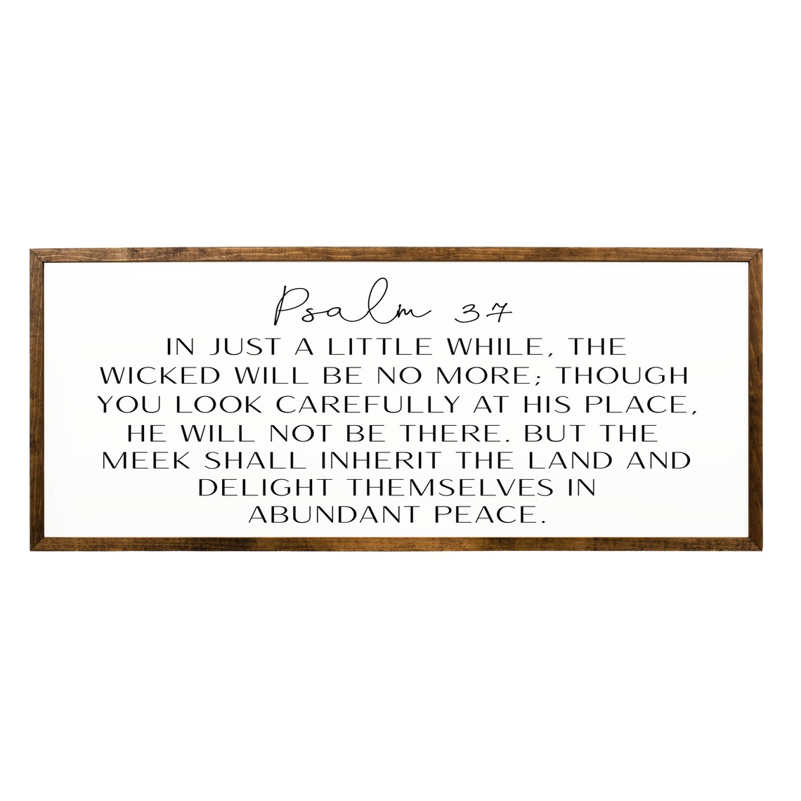 Psalm 37 The Meek Shall Inherit The Land Scripture Farmhouse Wall Art Poster - Image 2