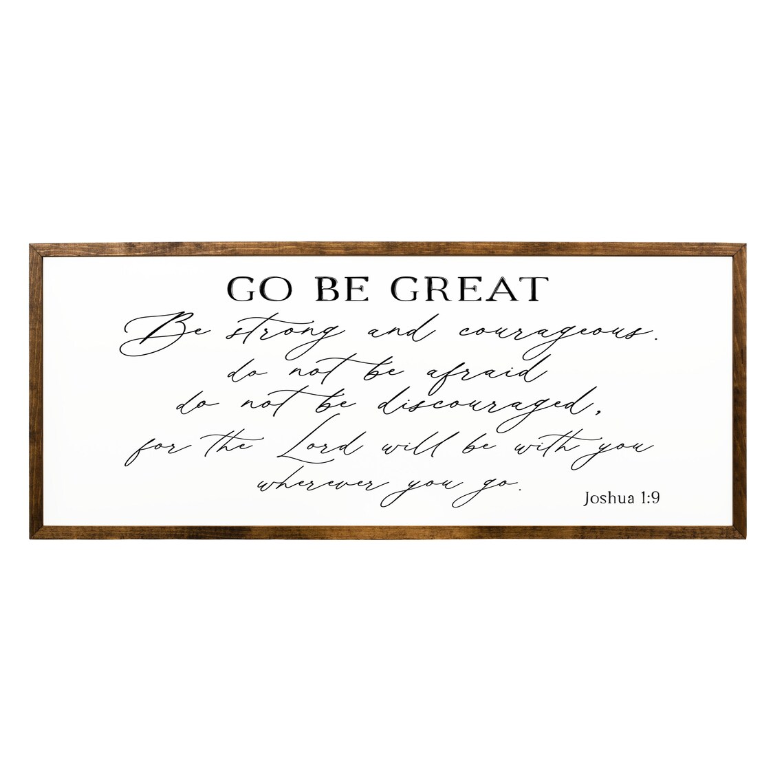 Joshua 1:9 Scripture Sign, Farmhouse Wall Art Print - Image 2