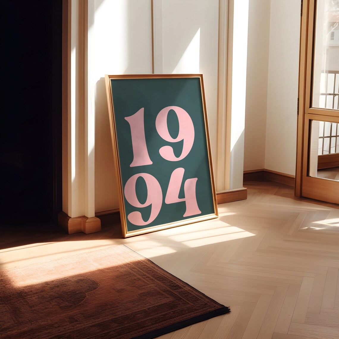 Retro Custom Year Typography Poster Print