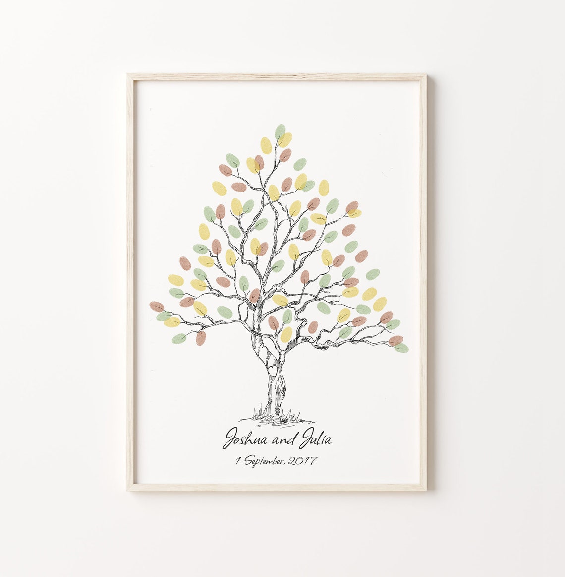 Customizable Thumbprint Tree Guest Book Art Print