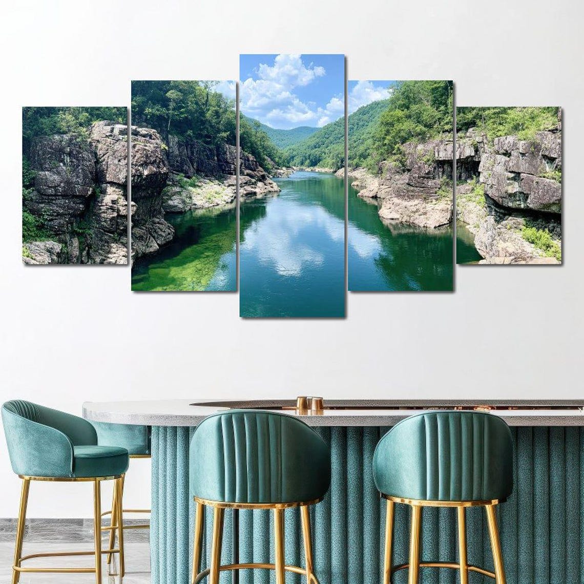 Tranquil River Passage Serene River View Art Nature Landscape Peaceful Home Decor Calming Waters Scenic Wall Art By Nichecanvas - Image 4