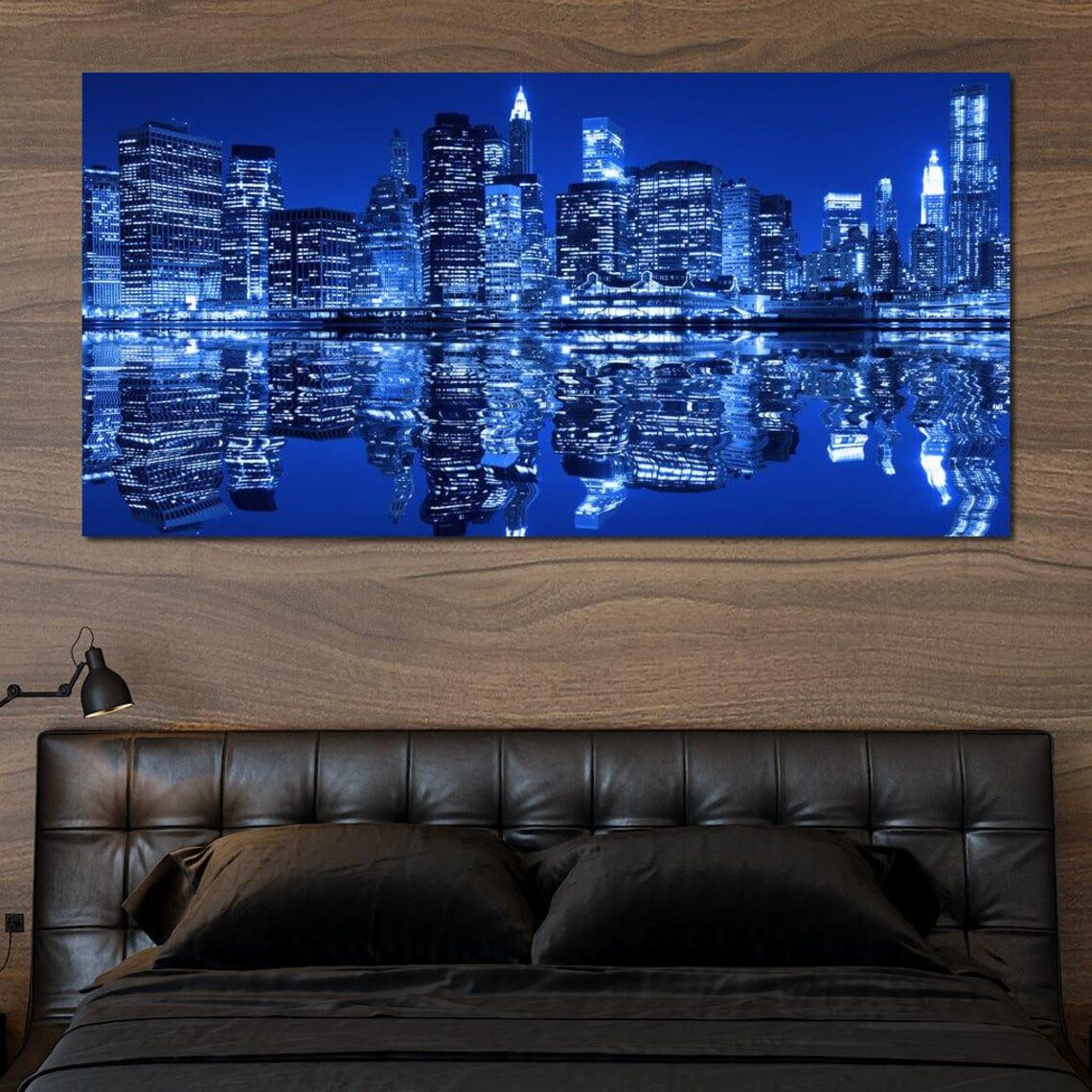 New York City Reflection Skyline Art Print, Urban Decor - Image 4