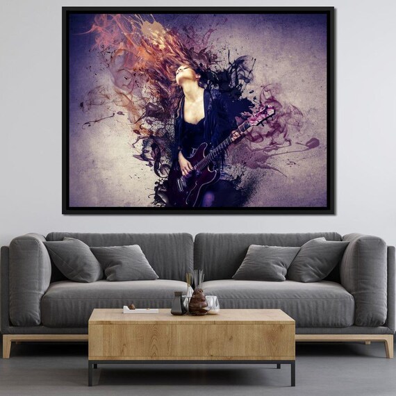 Guitar Splash - Music Art Print