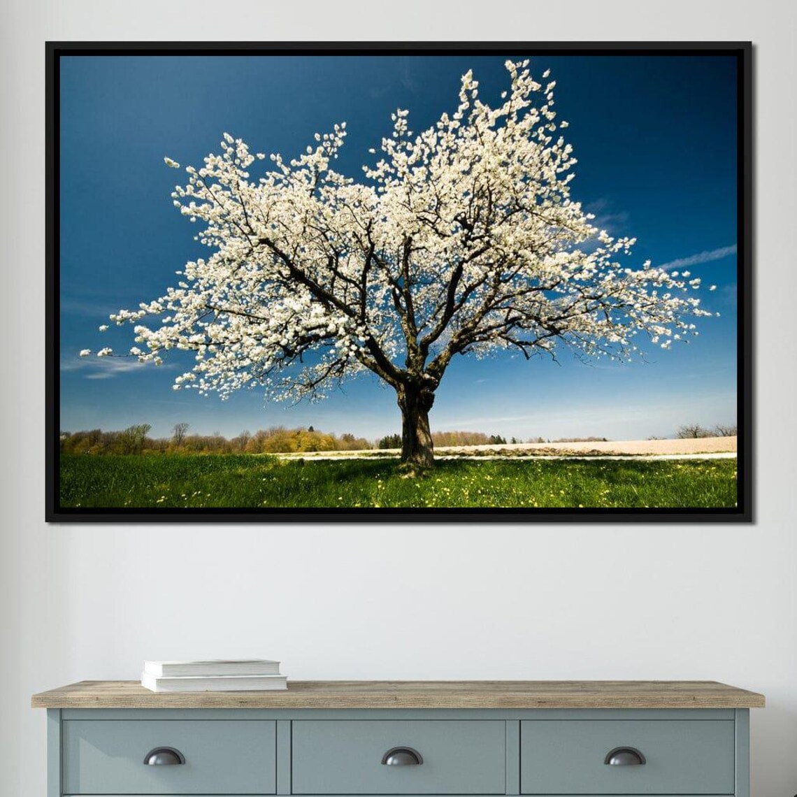 White Tree Spring Wall Art Nature Decor Outdoor Scenery Flowering Landscape Beautiful Spring Home Decor By Nichecanvas - Image 2